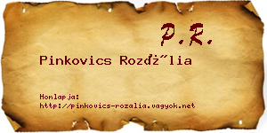 Pinkovics Rozália névjegykártya